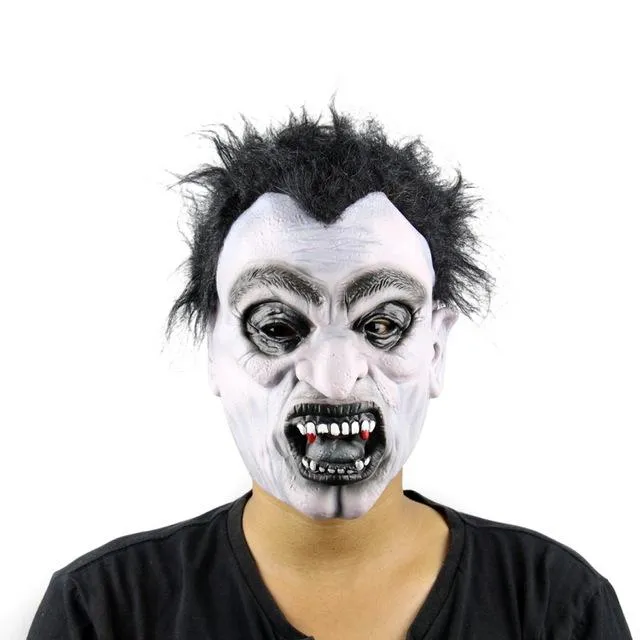 2019 Halloween Clown Latex Full Face Big Mouth With Hair Horror Masks