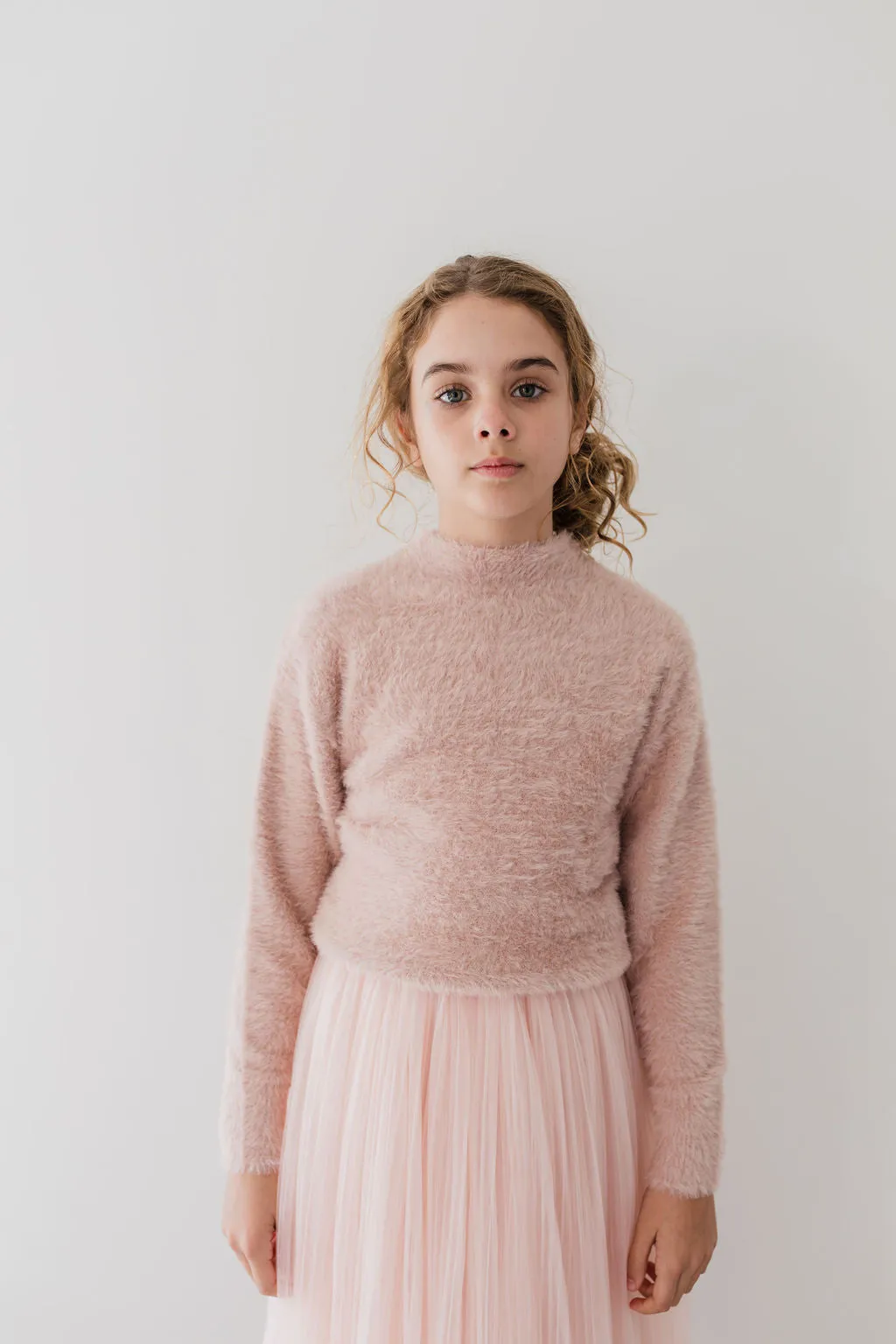 2102B-Fluffy Sweater-Antique Rose