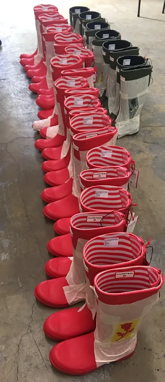 25 Pairs of Custom Painted Hunter Boots + 1 Bag - Custom Order