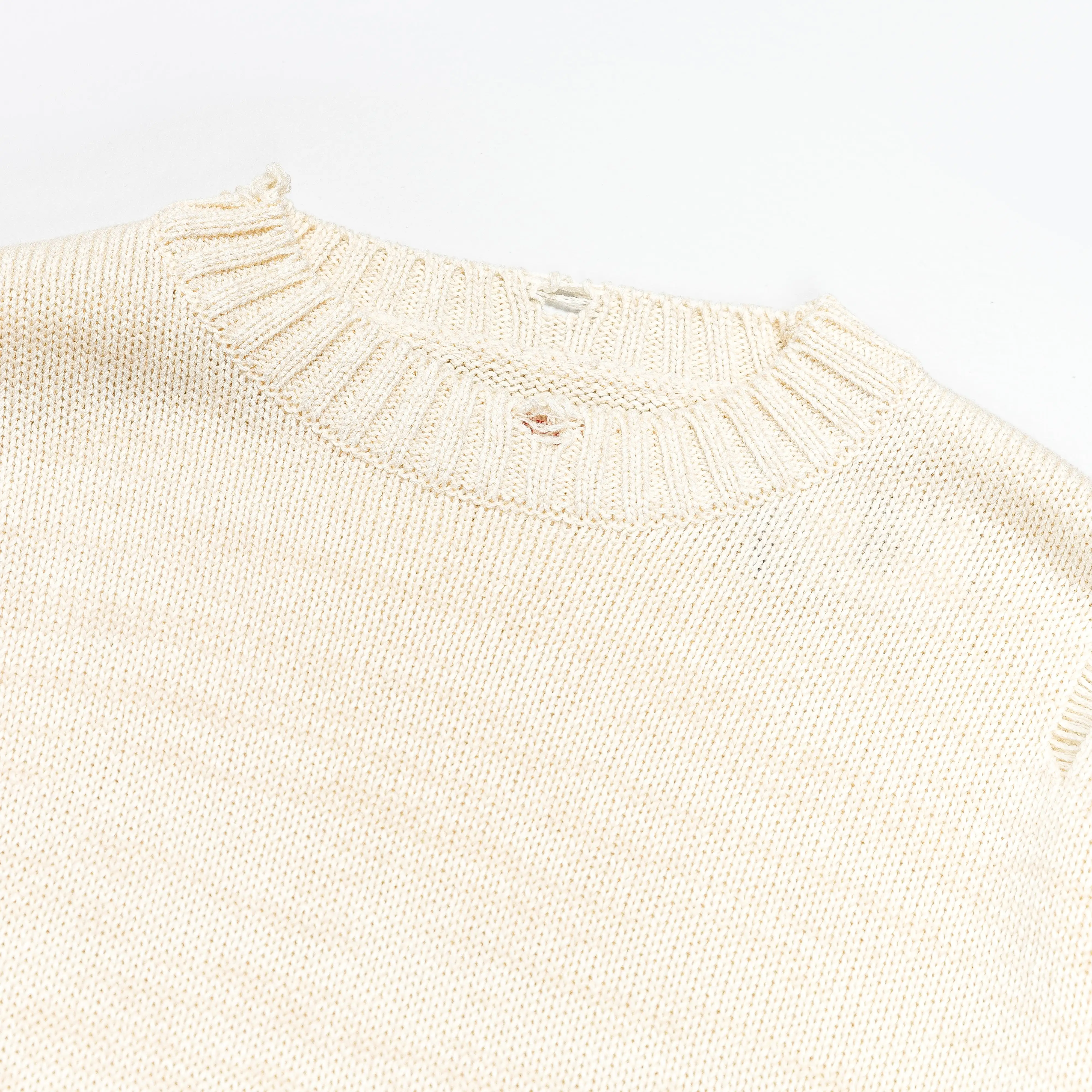 5G Cotton Knit HIPPIE SLEEVE Sweater - Ecru