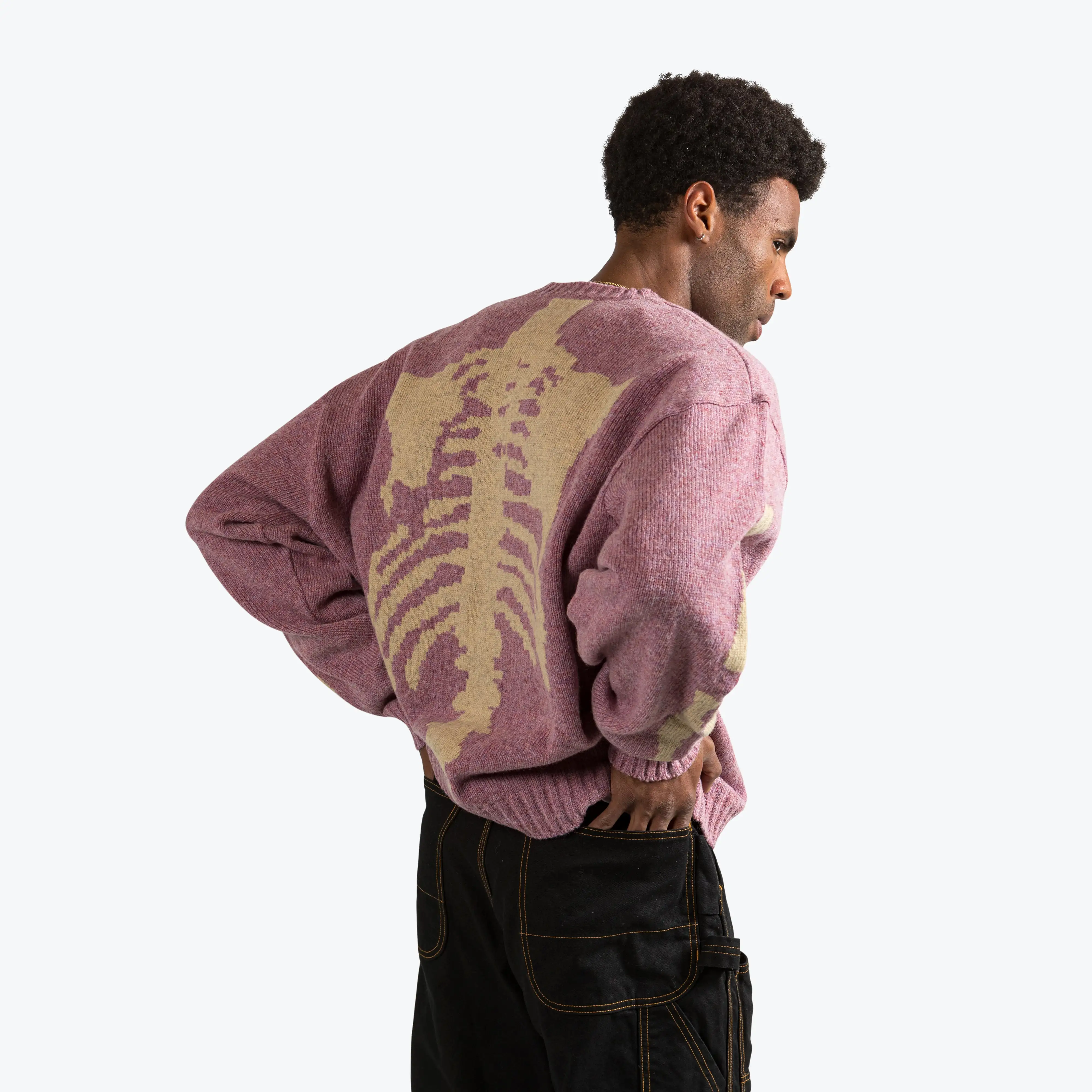 5G Wool BONE Crew Sweater - Light Purple