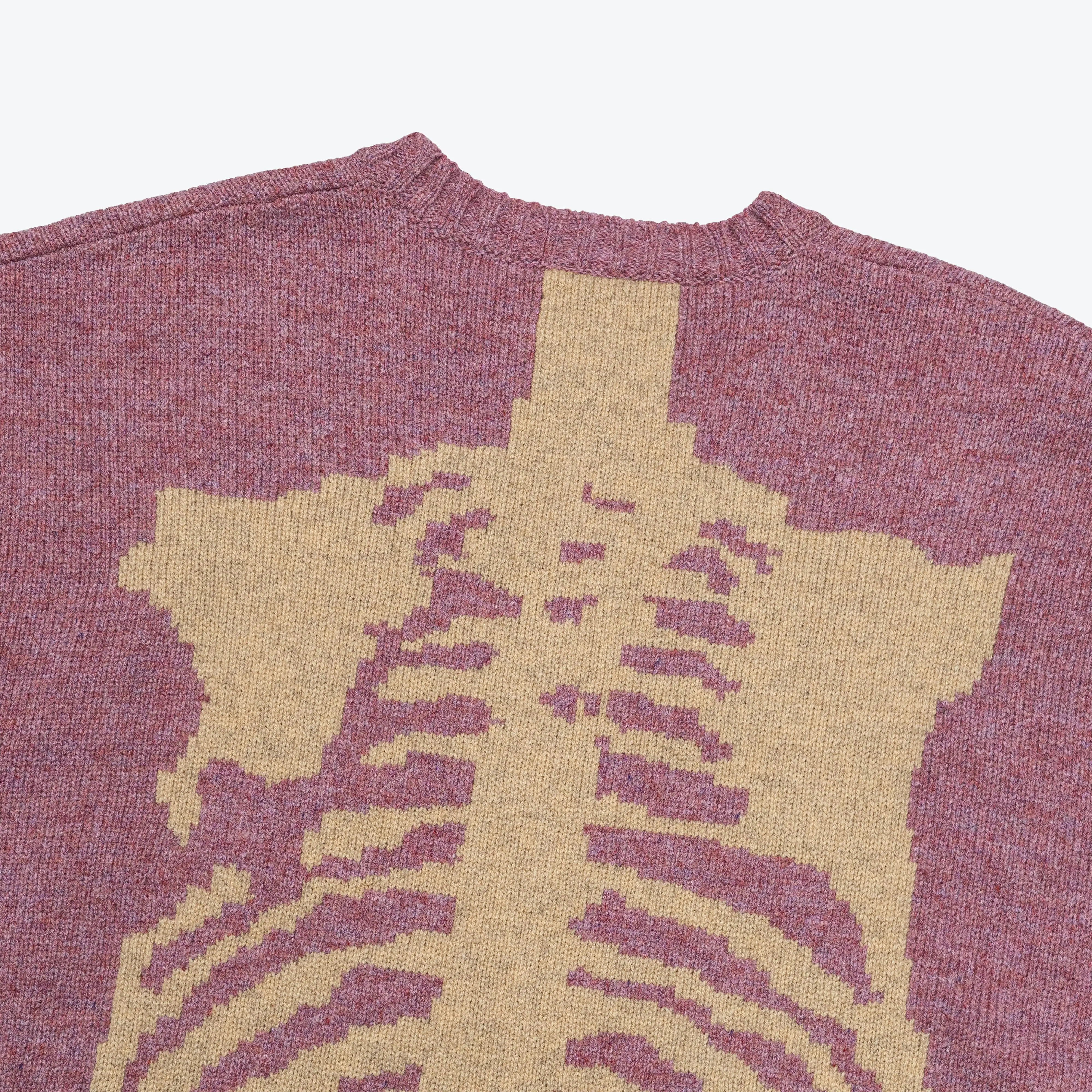 5G Wool BONE Crew Sweater - Light Purple