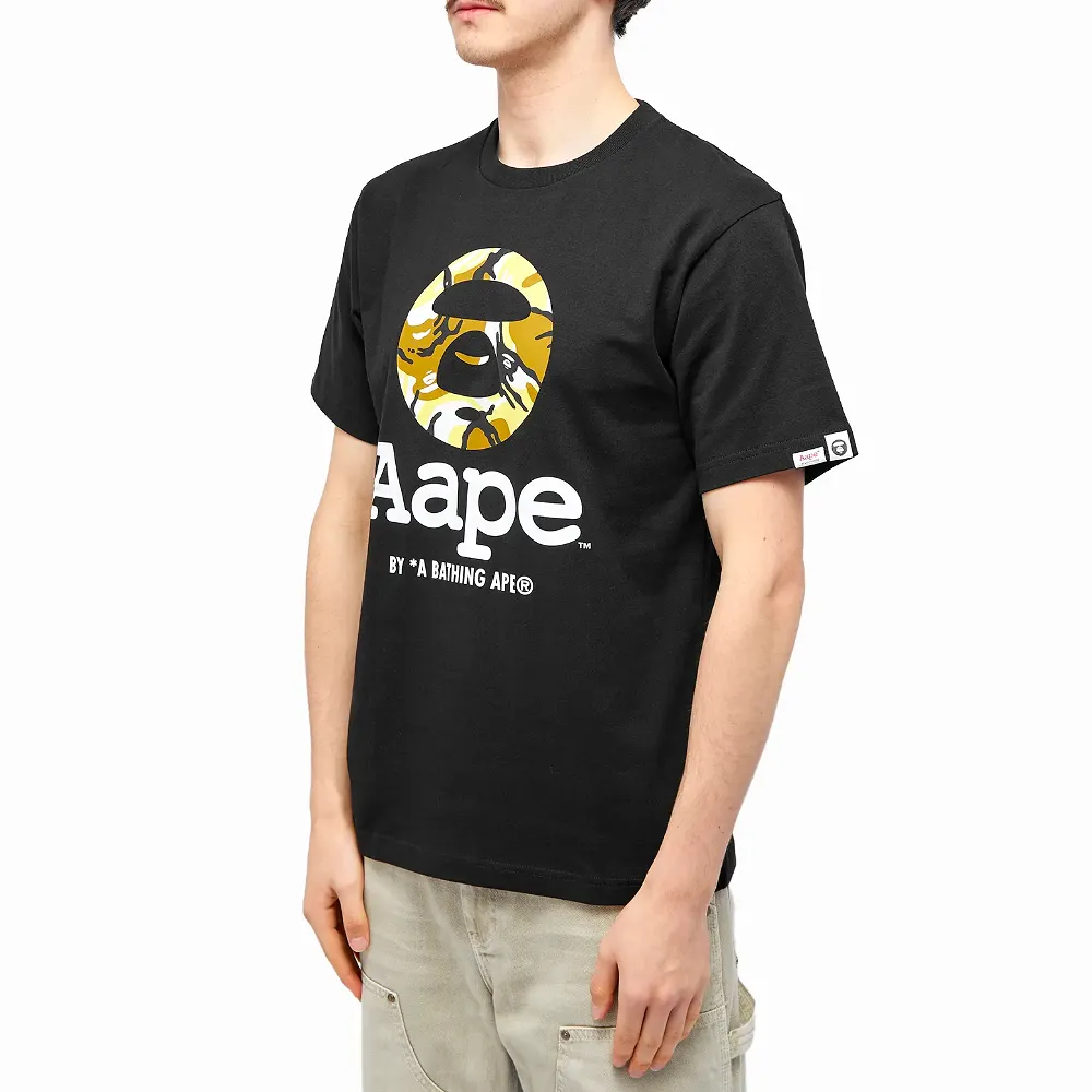 AAPE By A Bathing Ape OG Moonface New Yem Camo T-Shirt Black