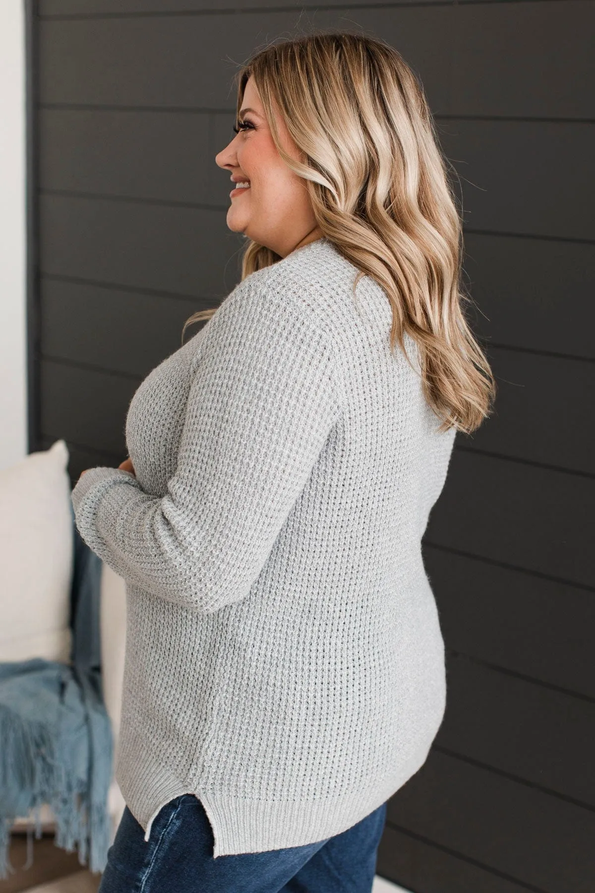 Absolutely Amazing Knit Sweater- Grey