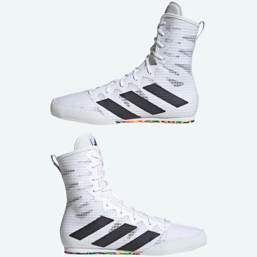 adidas Box Hog 4 Boxing Boots Mens White & Black