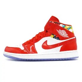 AIR JORDAN 1 MID BARCELONA SWEATER RED PATENT 2021