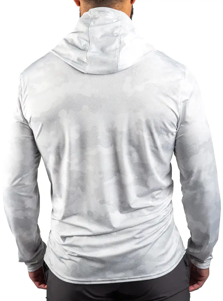 AMERICAN MADE PERFORMANCE MESH WHITE OUT SUN HOODIE 672MSHWAMXS