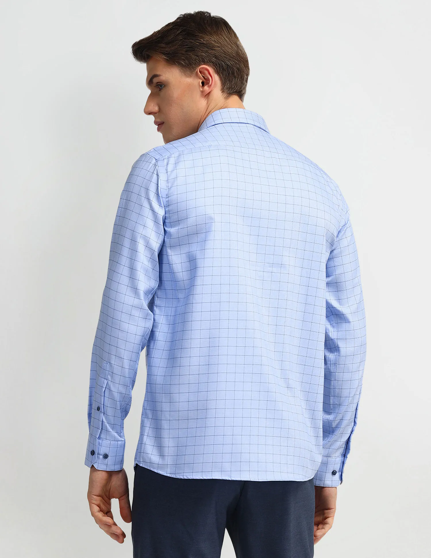 Arrow Manhattan Slim Fit Windowpane Checks Shirt