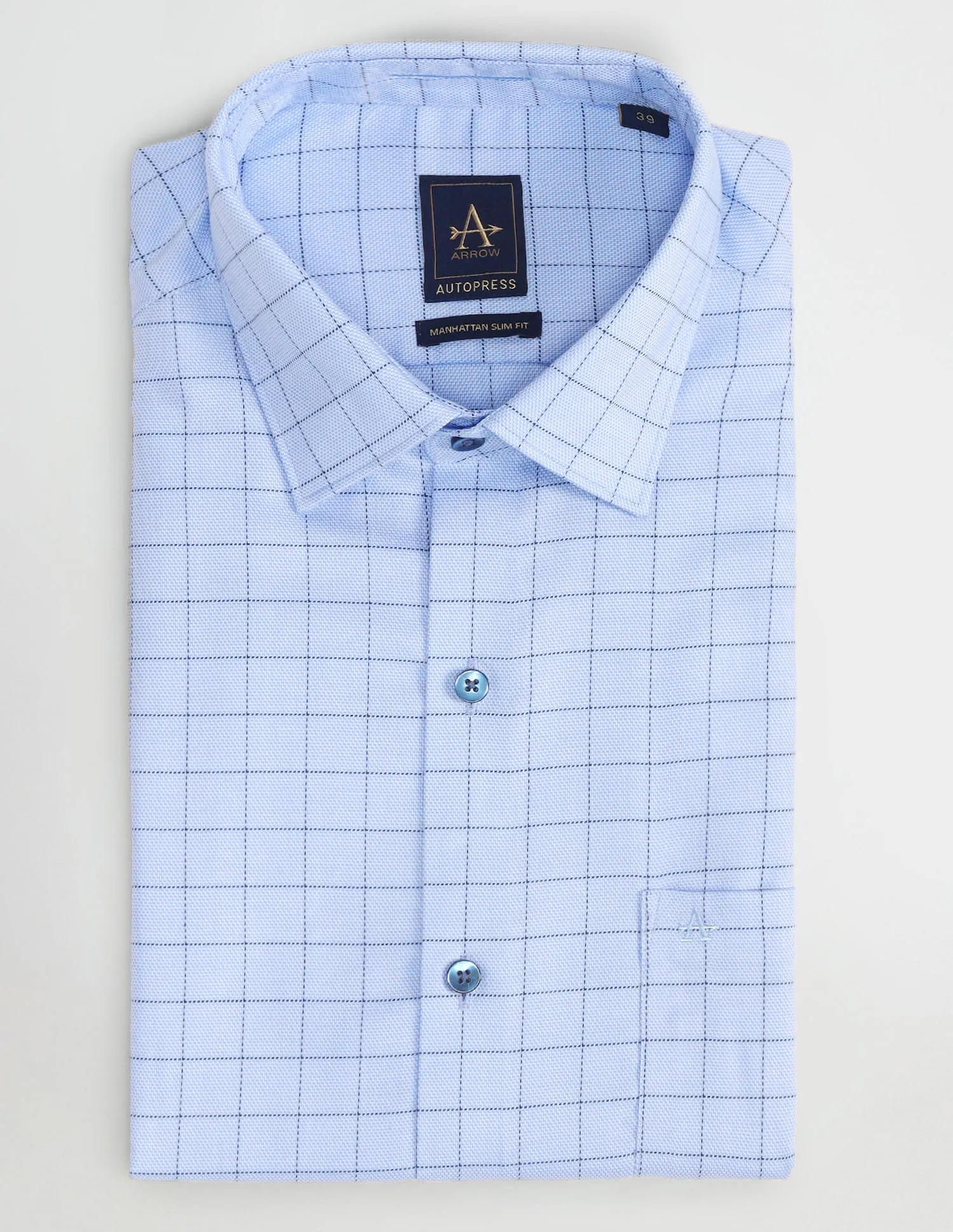 Arrow Manhattan Slim Fit Windowpane Checks Shirt