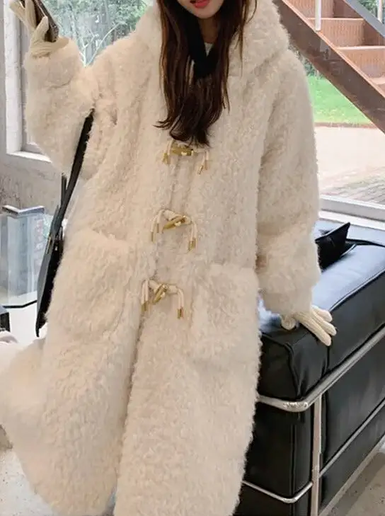 Ashore Boutique Women's Hoodie Long Faux Fur Coats Winter