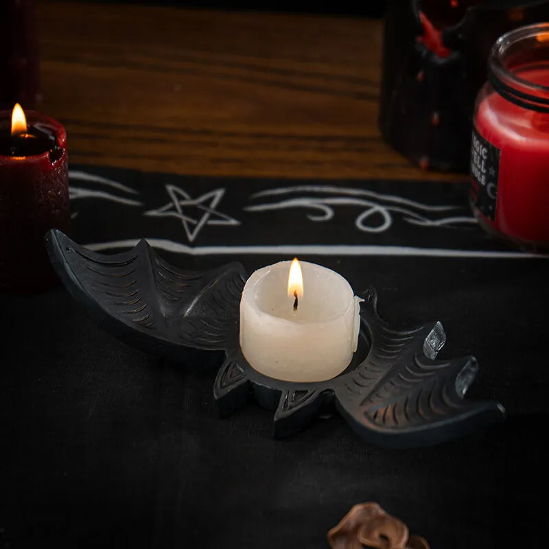 Black Bat Tealight Candle Holder