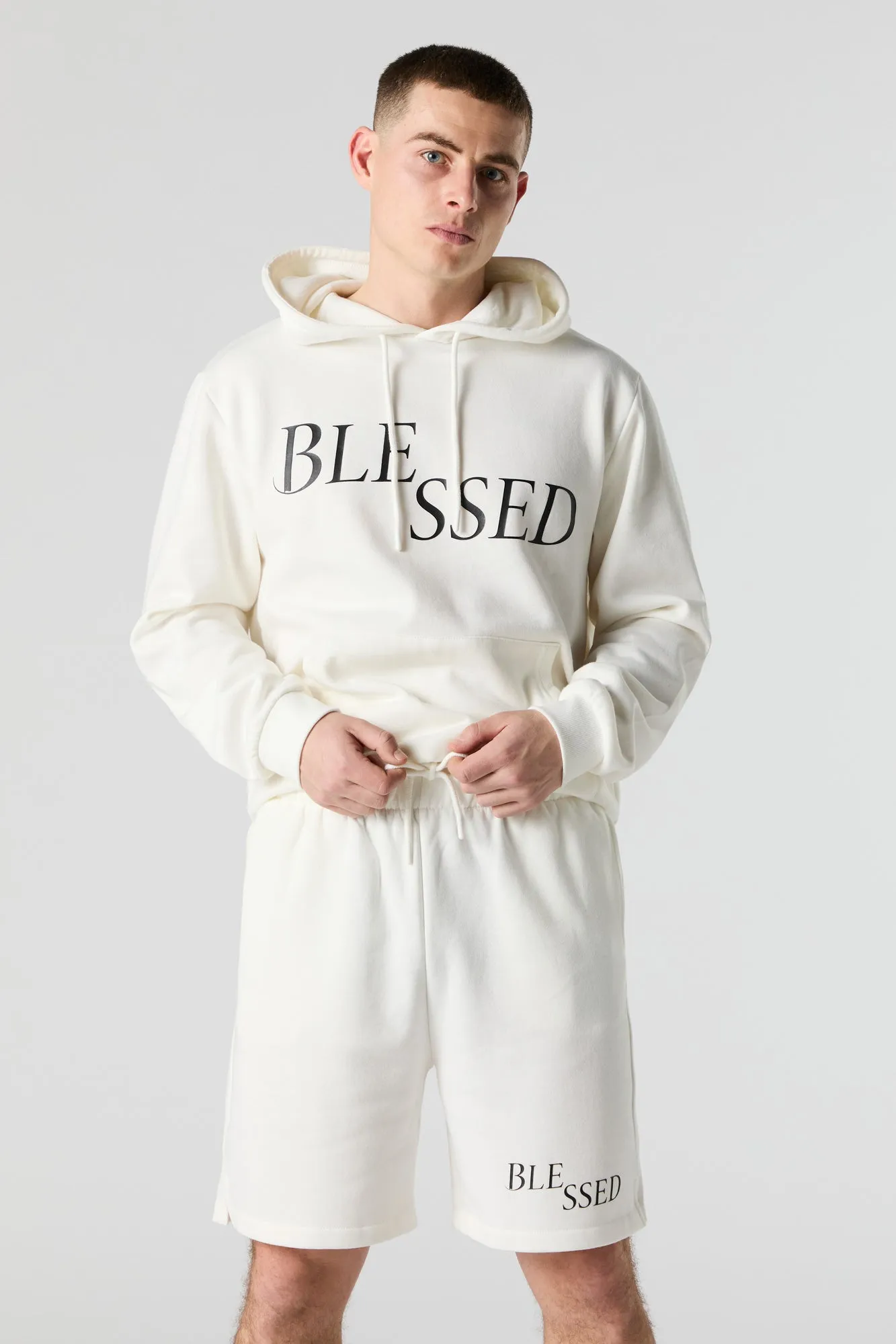 Blessed Graphic Fleece Short