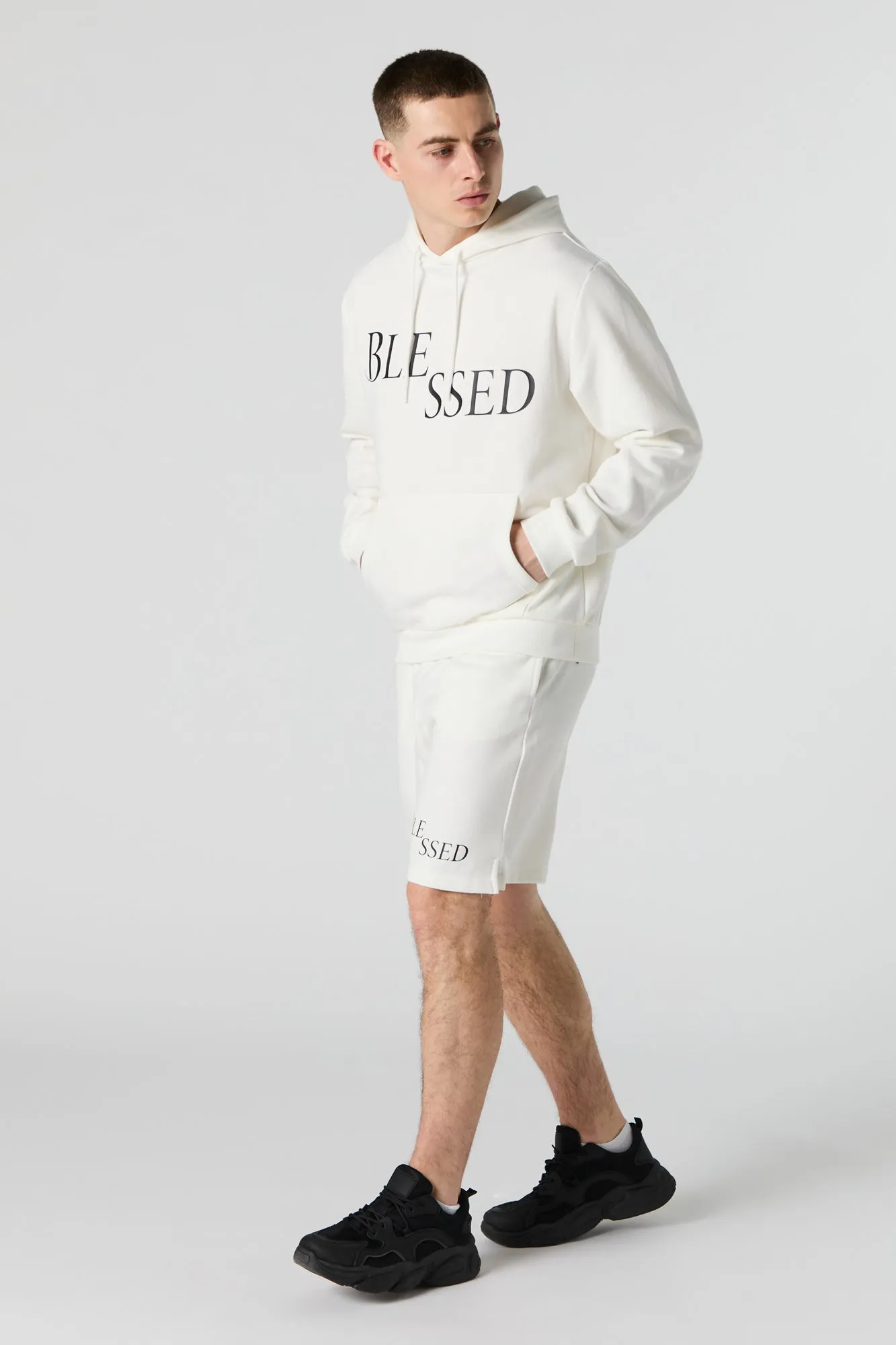 Blessed Graphic Fleece Short