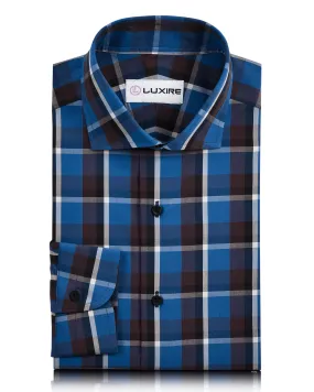 Blue Brown Checks Shirt