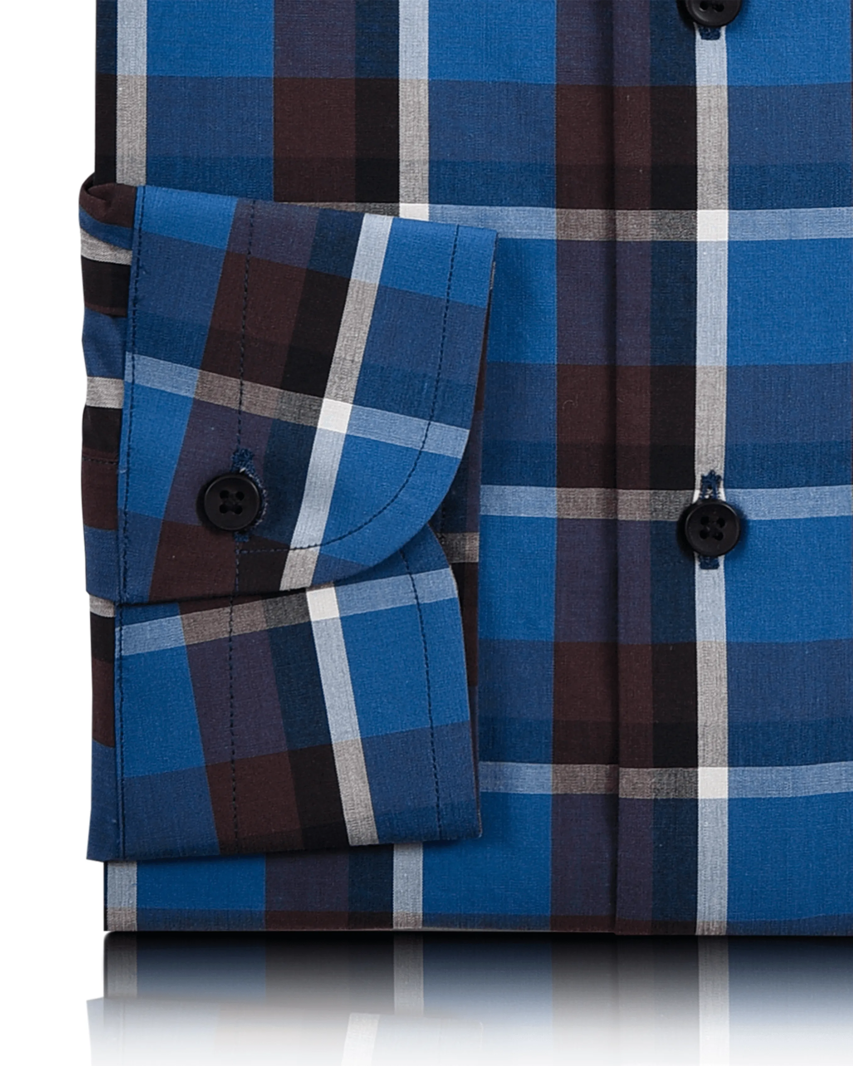 Blue Brown Checks Shirt