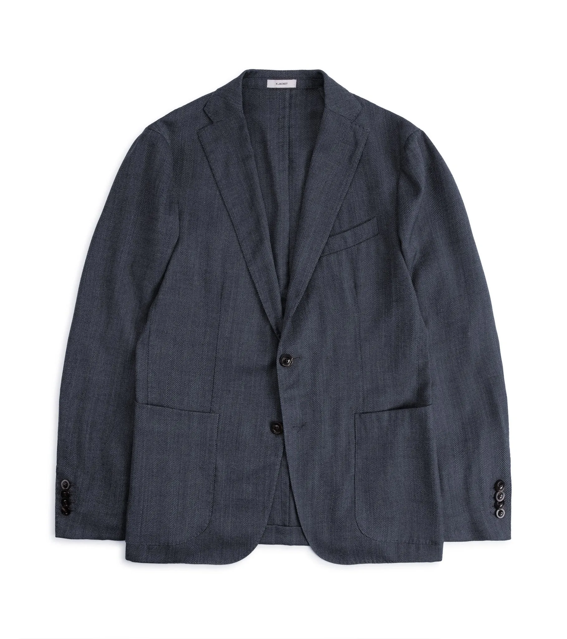 Boglioli Wool Mix Herringbone K Jacket: Navy