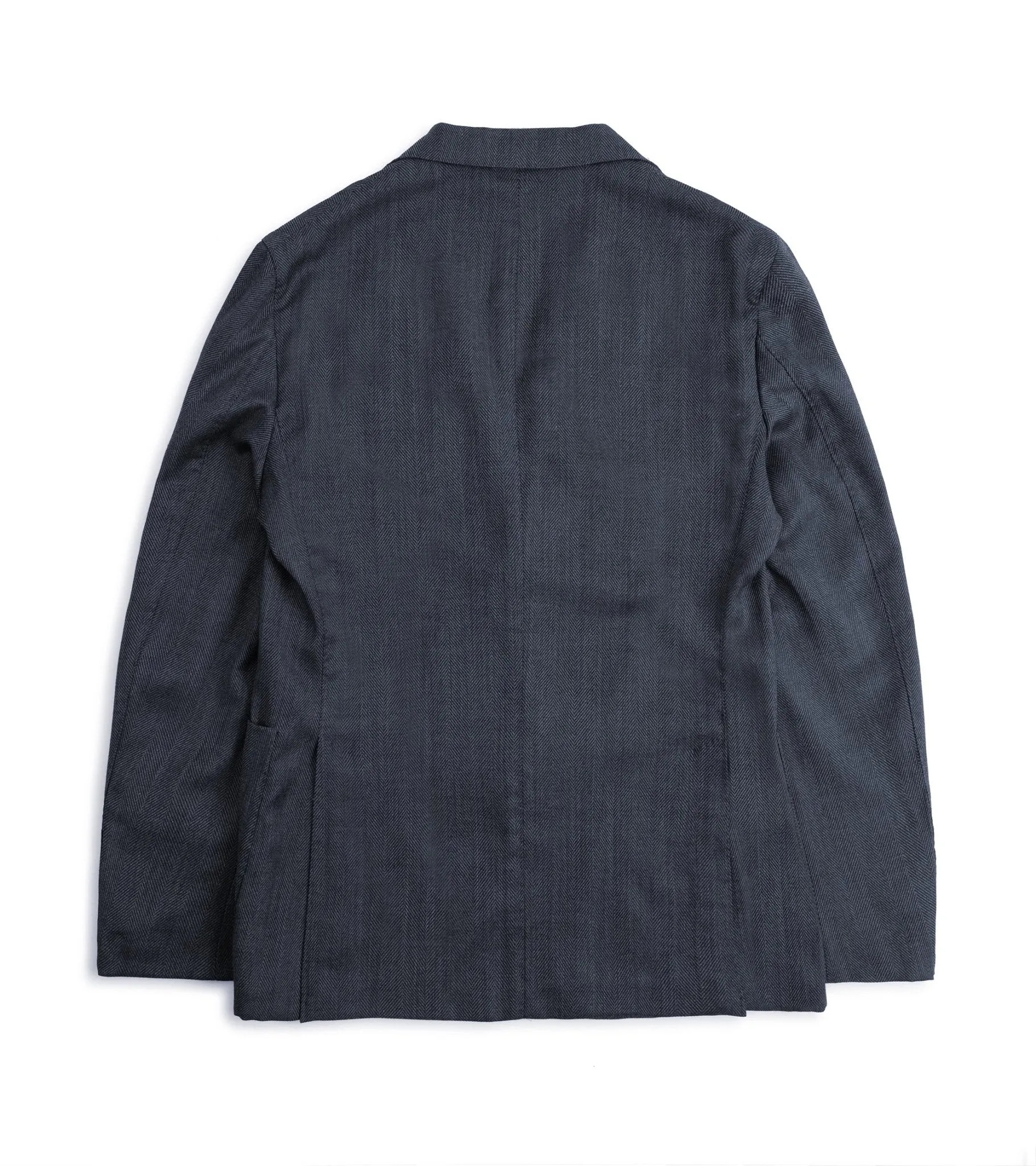 Boglioli Wool Mix Herringbone K Jacket: Navy