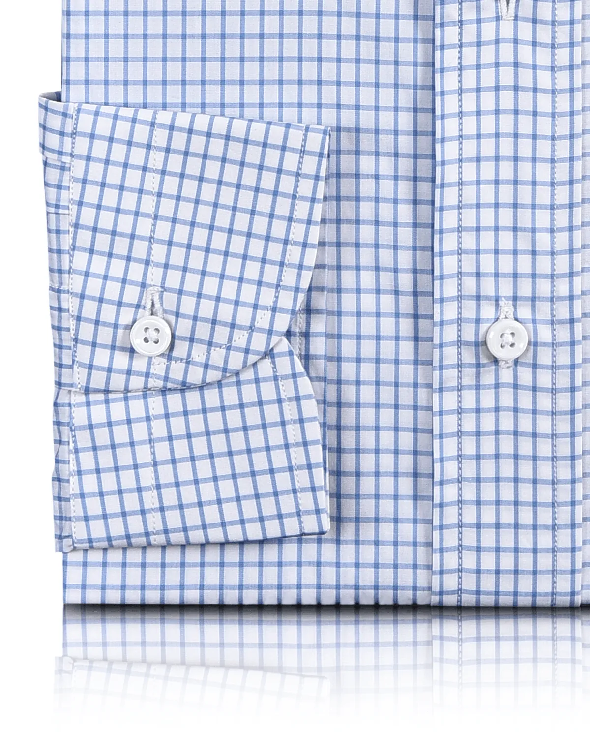 Brembana Sky blue Graph Checks Shirt