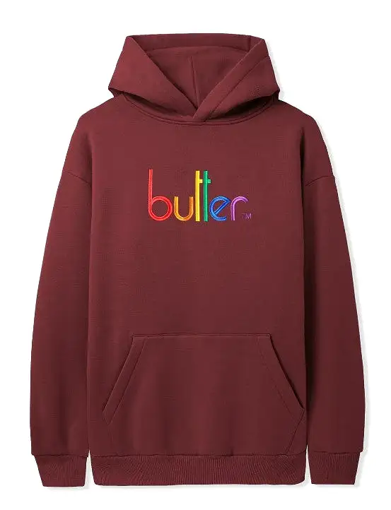 Butter Goods Coloured Embroidered Hoodie / Plum