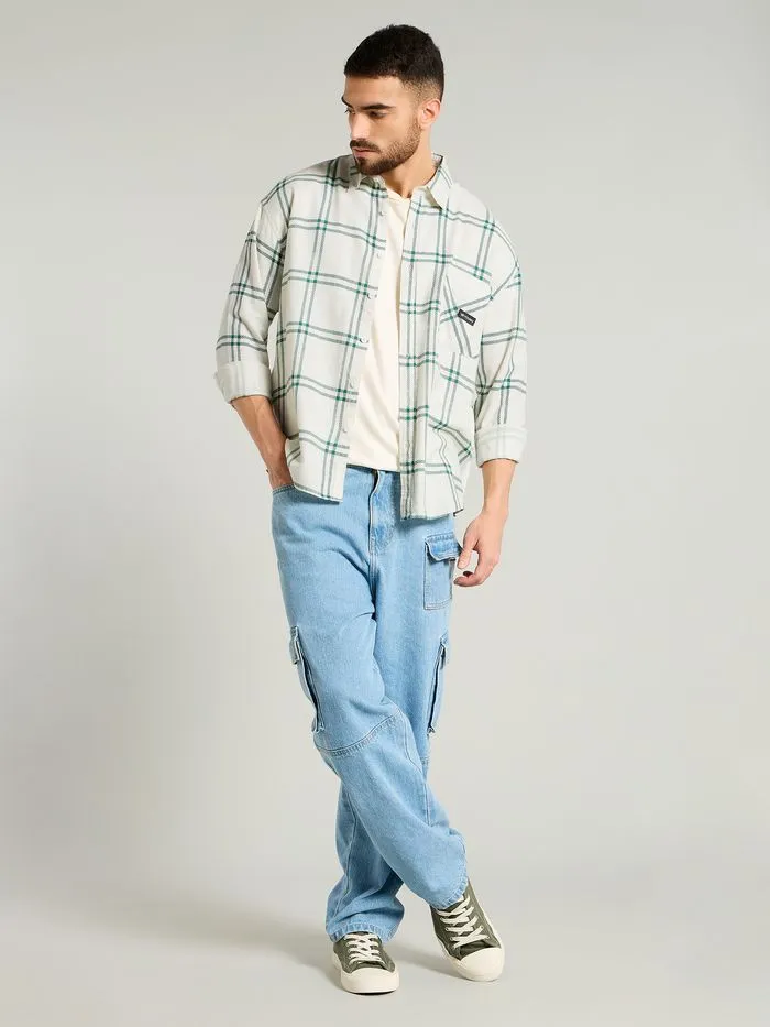 Buy Green Window Checks Shirt For Men Online in India -Beyoung