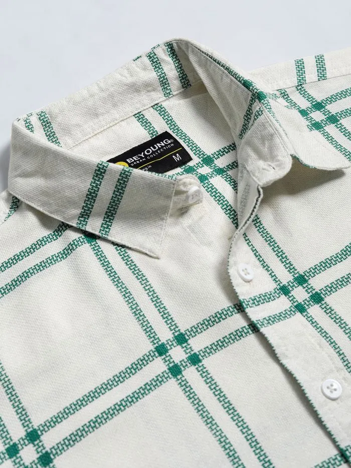 Buy Green Window Checks Shirt For Men Online in India -Beyoung