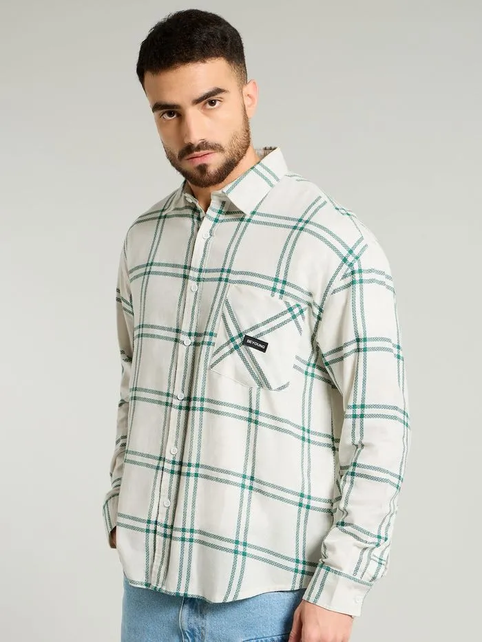 Buy Green Window Checks Shirt For Men Online in India -Beyoung