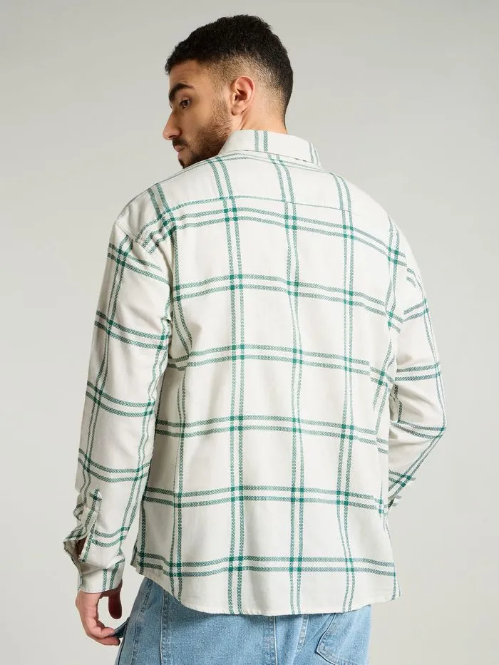 Buy Green Window Checks Shirt For Men Online in India -Beyoung