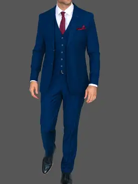 Cavani Jefferson 3 Piece Slim Fit Blue Suit