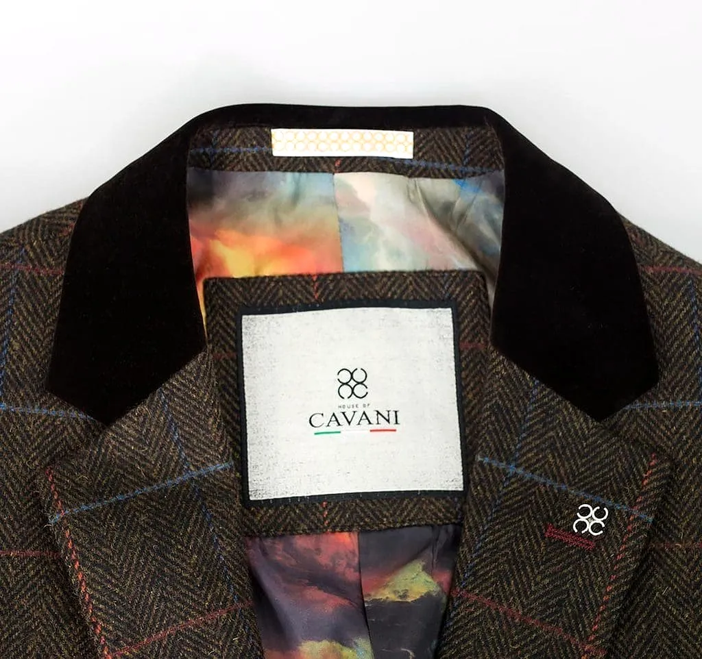 Cavani Tommy Brown Men's 3 Piece Suit