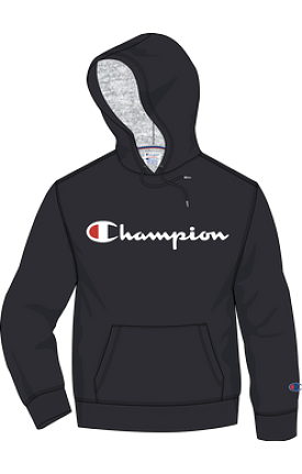 Champion Powerblend Screen Print Script Hoodie