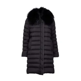 CINTIA S3 DOWN COAT WITH FUR COLLAR Woman Black