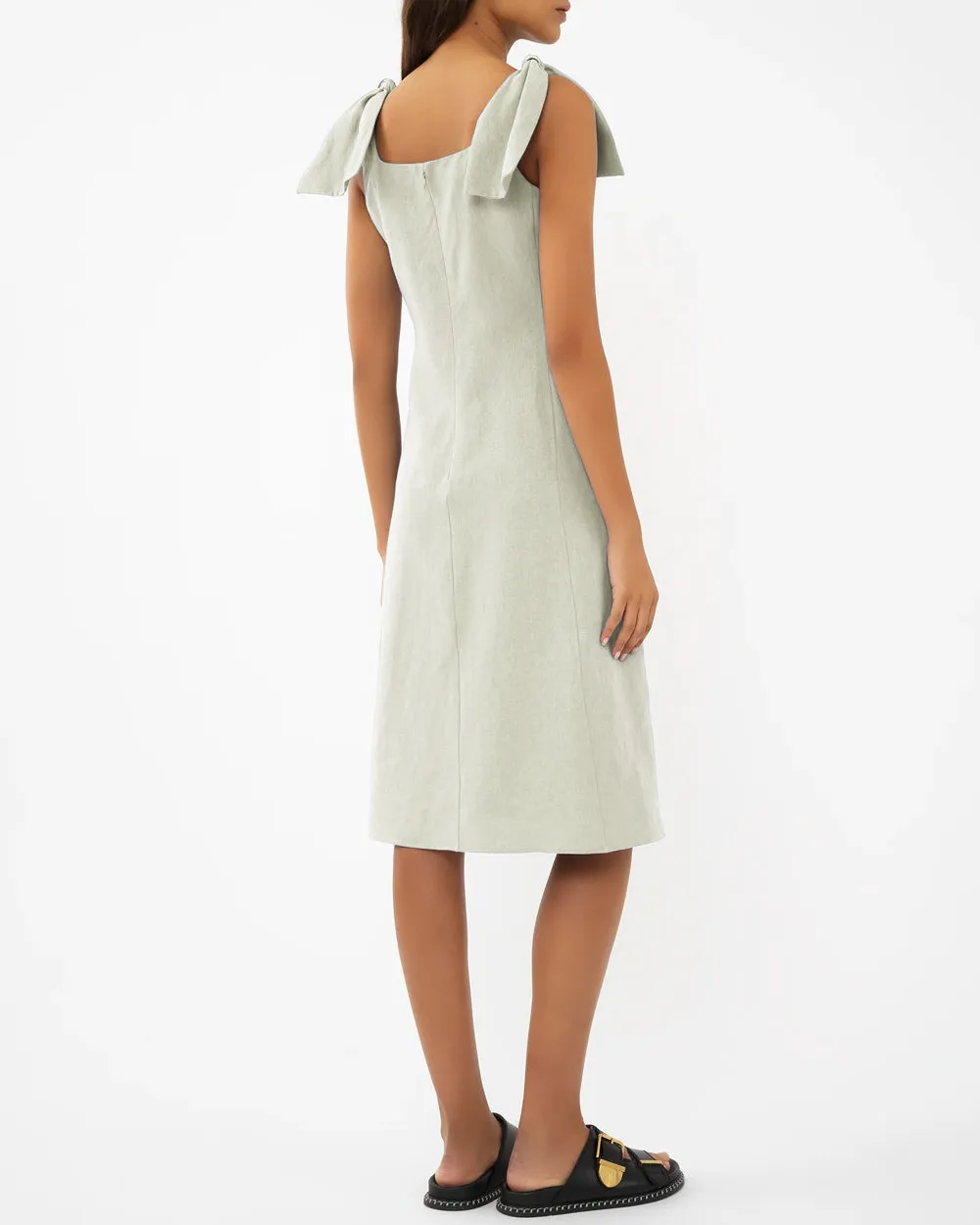 Coconut Milk Aline Bow Sleeve Dress