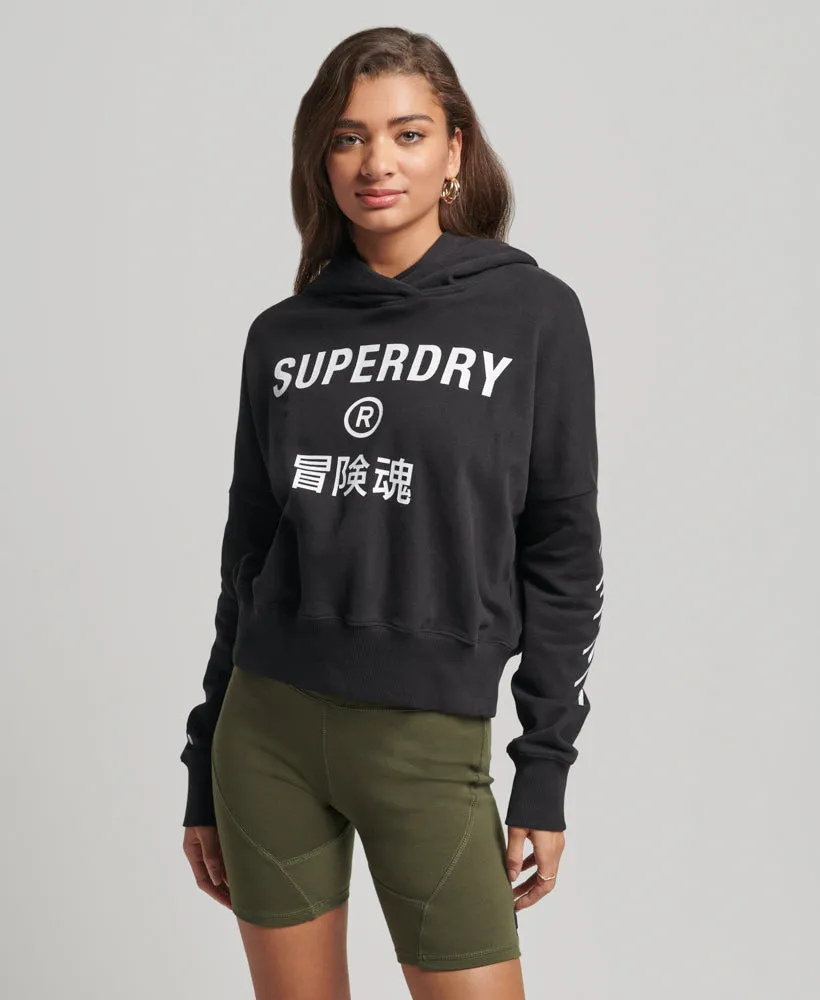 Code Core Sport Crop Box Hood | Black