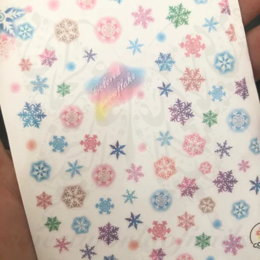 Colorful Snowflakes Nail Stickers