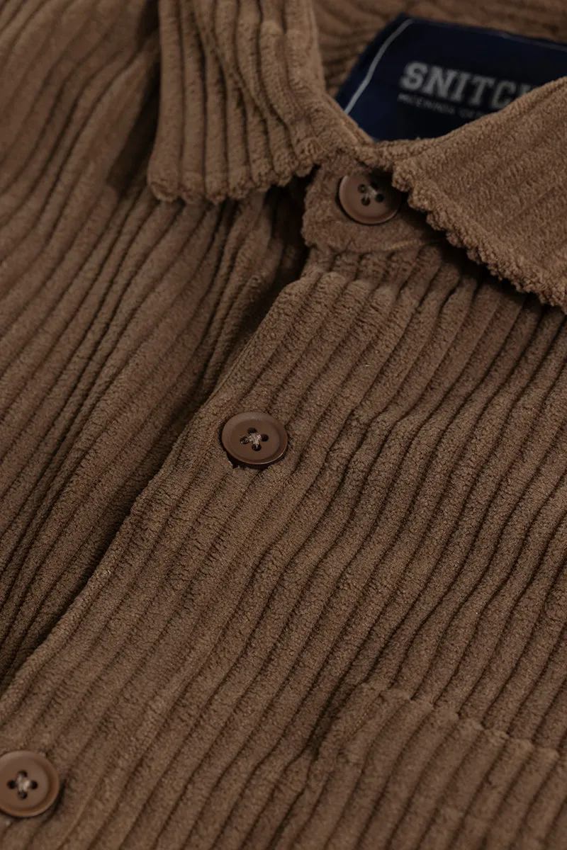 Cozy Cord Brown Shirt