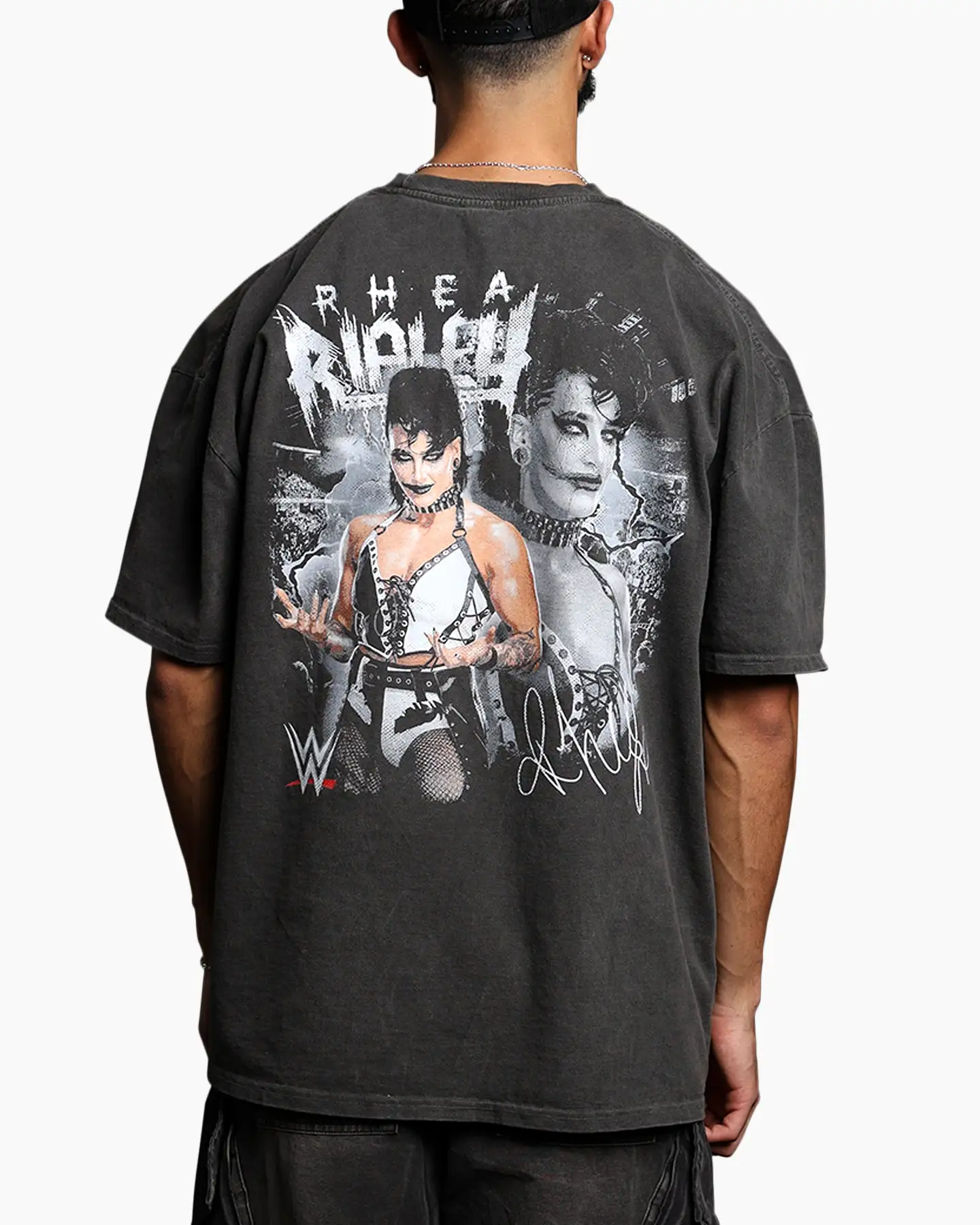 Culture Kings X WWE Rhea Ripley Vintage T-Shirt Black Wash