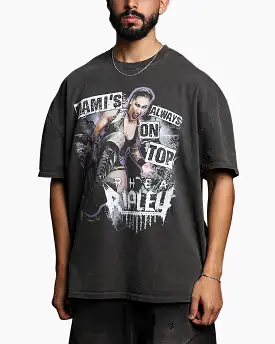 Culture Kings X WWE Rhea Ripley Vintage T-Shirt Black Wash