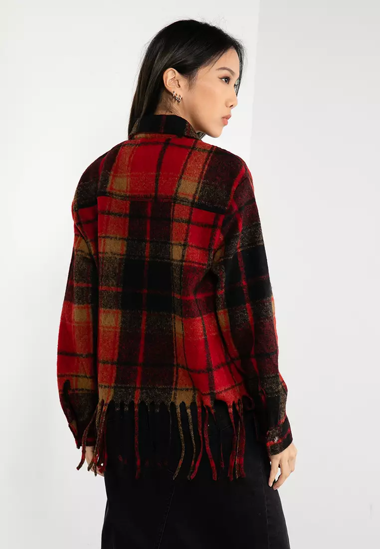 Desigual Kiever Plaid Wool Jacket