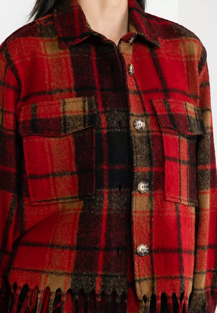 Desigual Kiever Plaid Wool Jacket