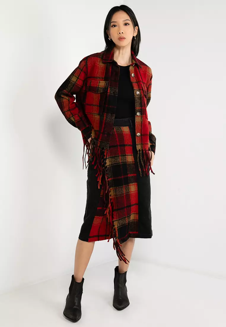 Desigual Kiever Plaid Wool Jacket