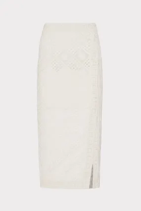 Diamond Crochet Midi Skirt