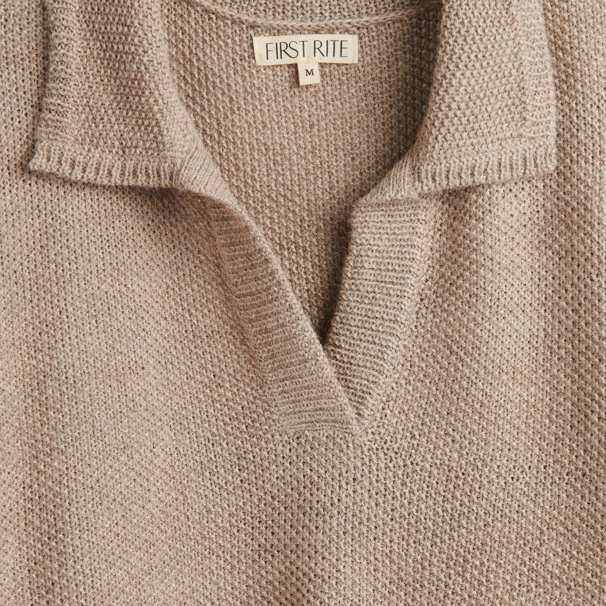 Dolman Henley Sweater - Oatmeal