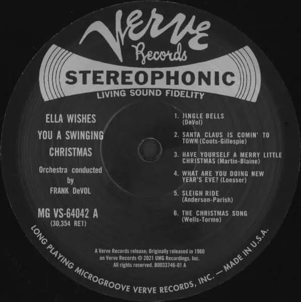 Ella Fitzgerald ~ Ella Wishes You A Swinging Christmas