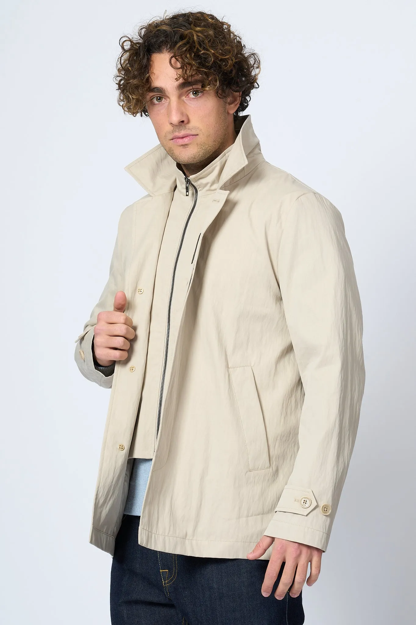 Fay Morning Coat Corto Avorio Uomo