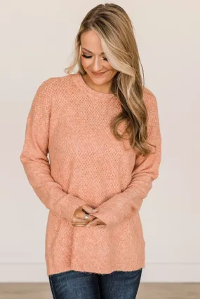 Feeling Fortunate Knit Sweater- Peach