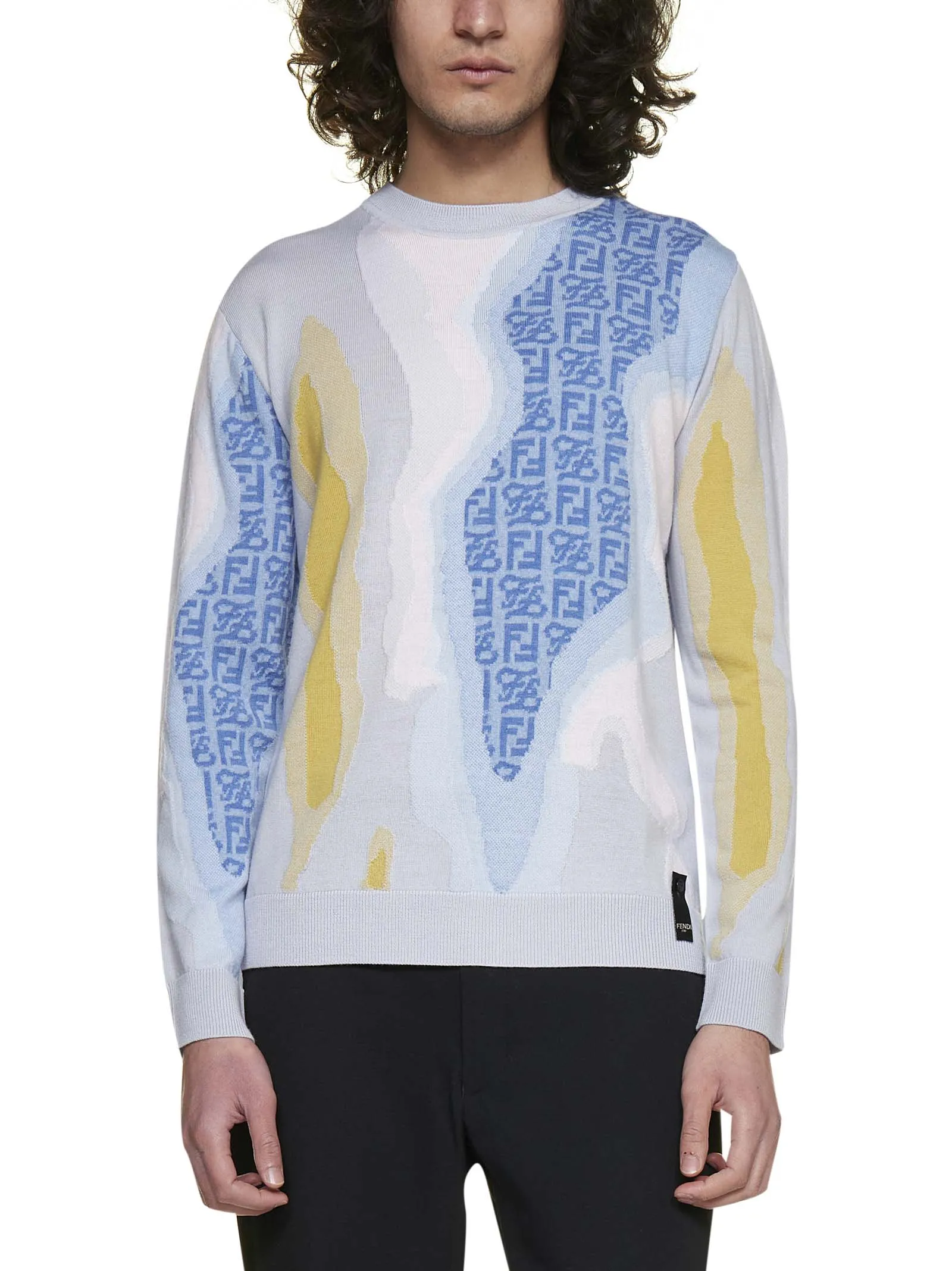 Fendi Graphic Logo Printed Sweater