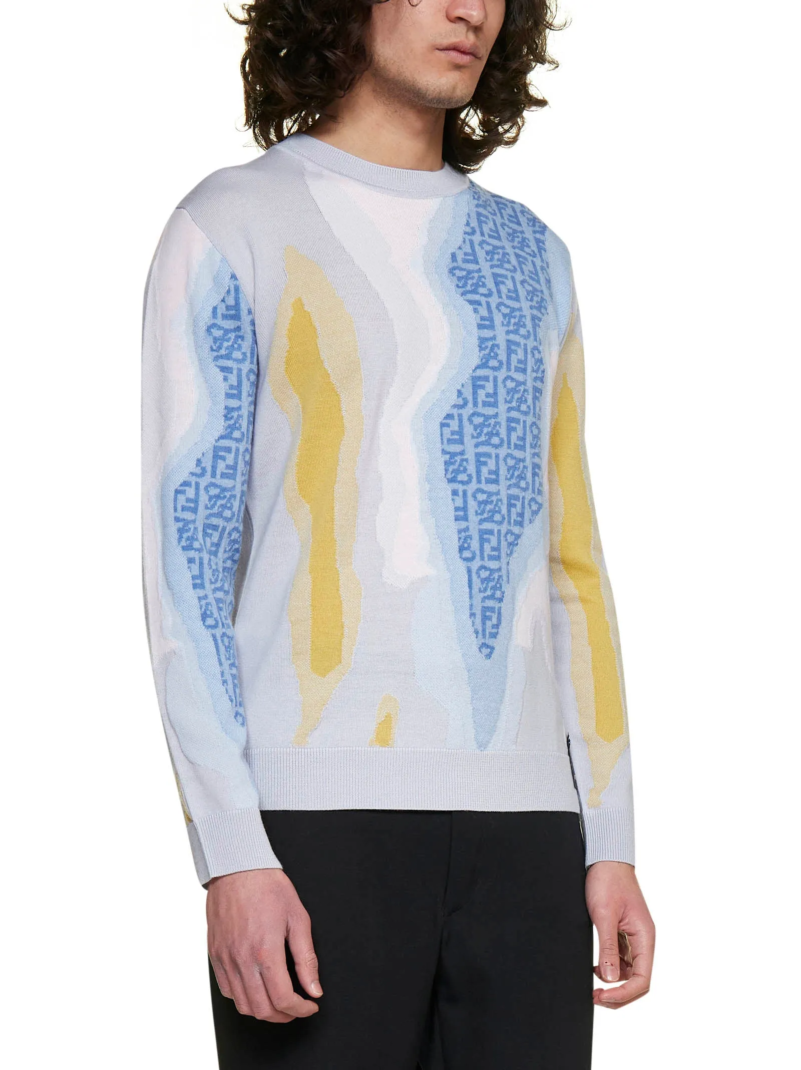 Fendi Graphic Logo Printed Sweater