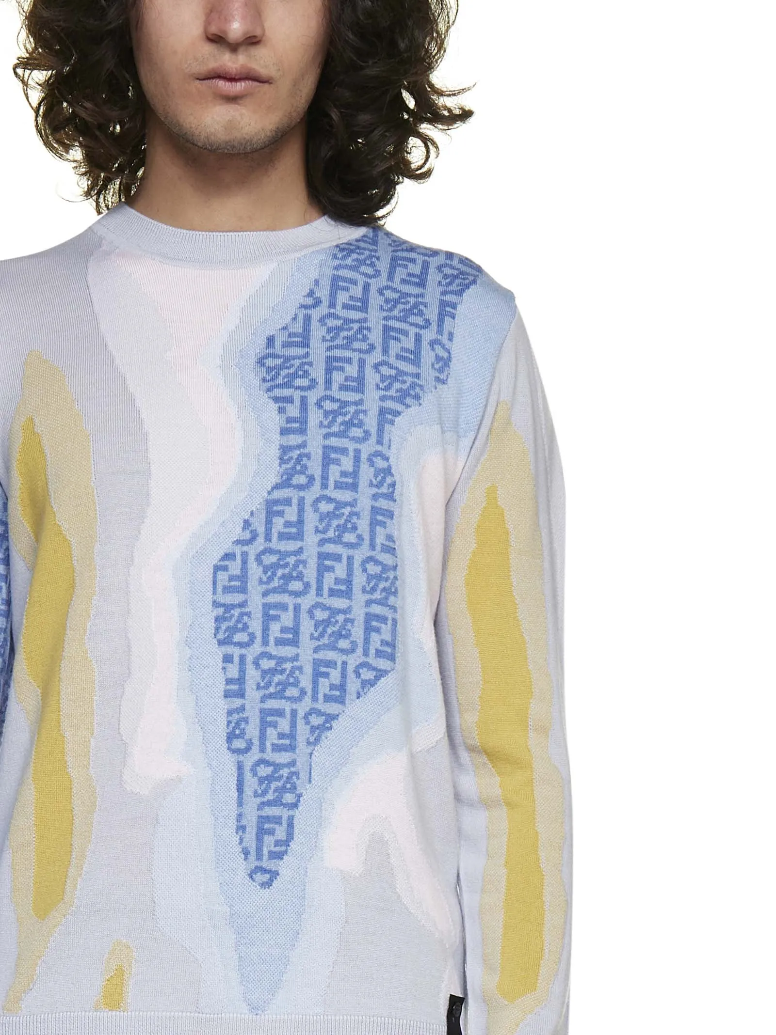 Fendi Graphic Logo Printed Sweater