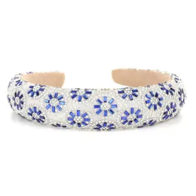 Gloria Christmas Designer Headband in Blue