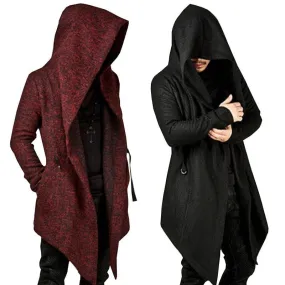 Gothic Male Hooded Irregular Hoodie